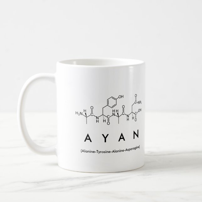 Ayan peptide name mug (Left)