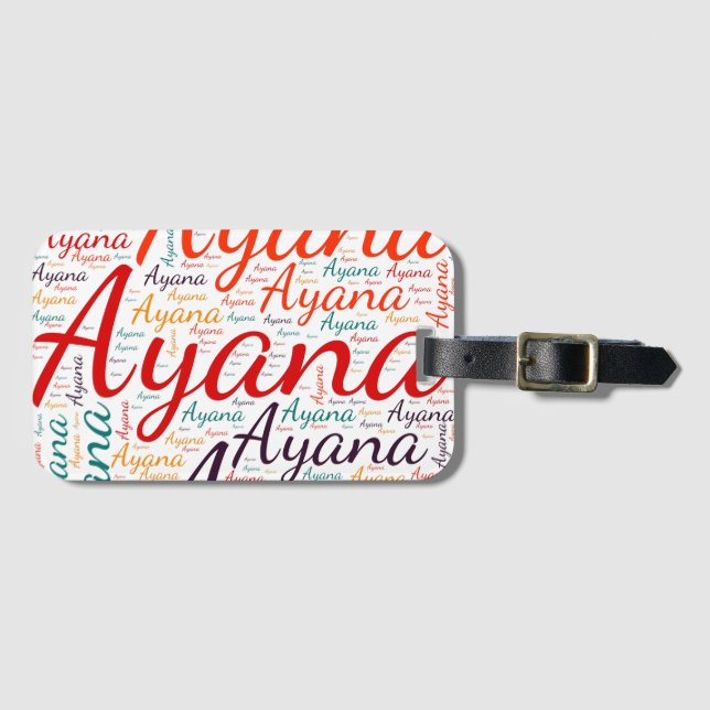 Ayana Luggage Tag (Front Horizontal)