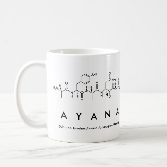 Ayana peptide name mug (Left)