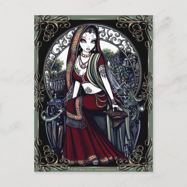 "Ayanna" Secret Fairy Garden Postcard (Front)