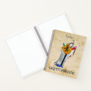 Ayasha Cartoon Watercolor Art Sketchbook Notebook