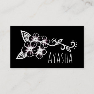 Ayasha Indigenous Floral Business Card
