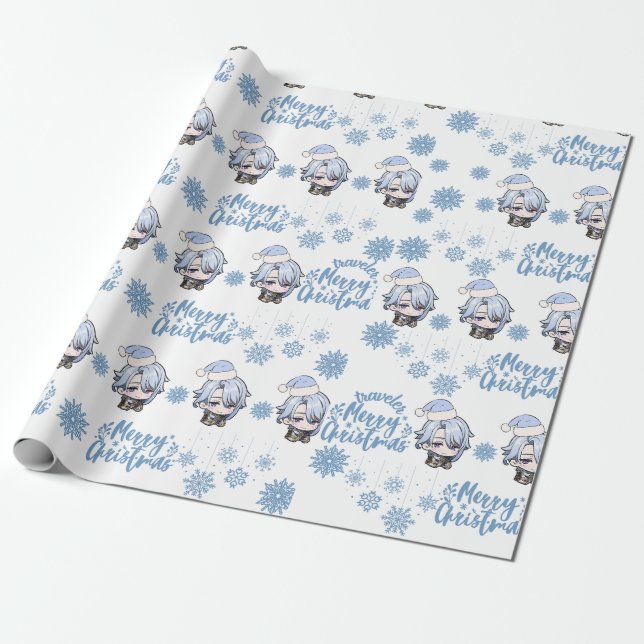 Ayato Christmas Themed Wrapping paper (Unrolled)