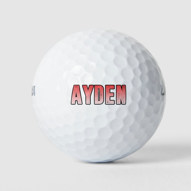 Ayden pink name golf balls (Front)