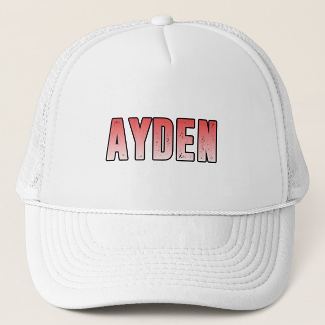 Ayden pink name trucker hat (Front)