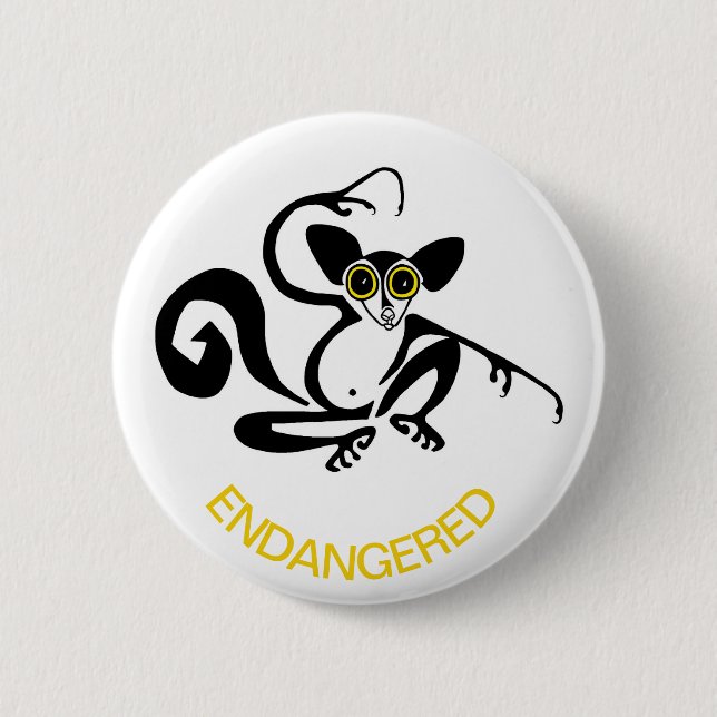 AYE-AYE - Animal activist - Primate - lemur- 6 Cm Round Badge (Front)
