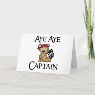 Aye Aye Captain Teddy Bear Pirate Notecard