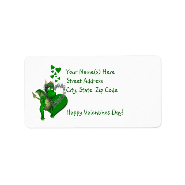 Aye, Dragons Need Valentines Return Address Labels (Front)