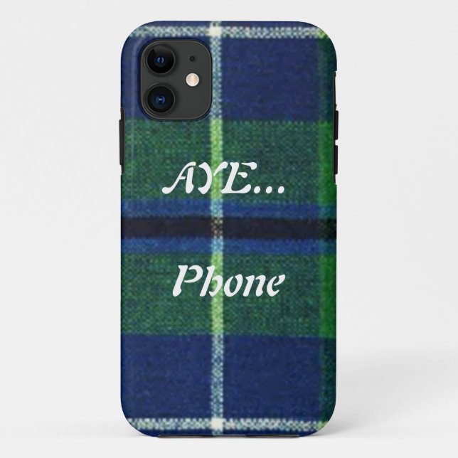 Aye Phone "Scottish Humour" Tartan I-Phone Case (Back)
