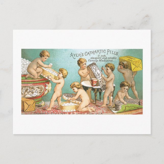 Ayers Cathartic Pills Babies Trading Card (Front)
