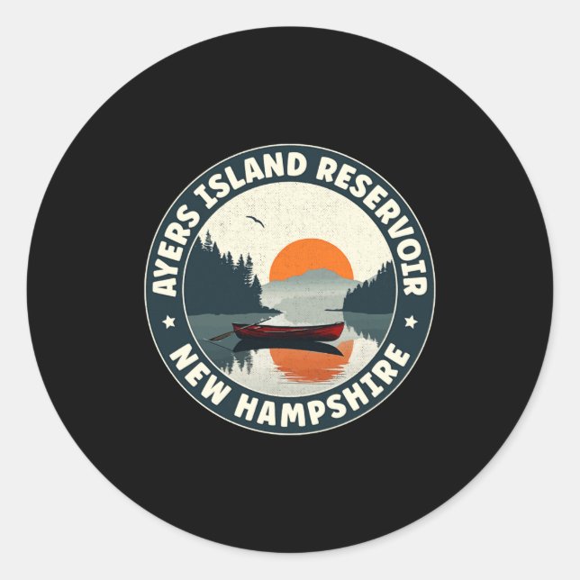 Ayers Island Reservoir New Hampshire T Shirt  Classic Round Sticker (Front)