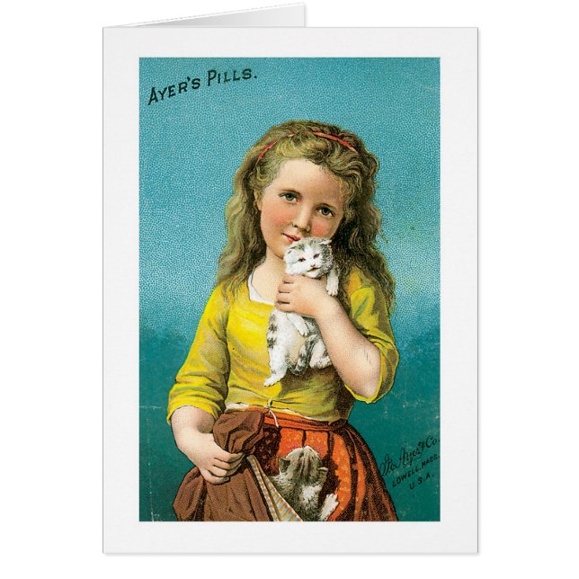 Ayers Pills Girl With Cat (Front)