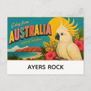 Ayers rock, Australia greetings Postcard
