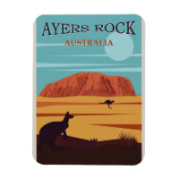 Ayers Rock Australia Vintage Travel Poster