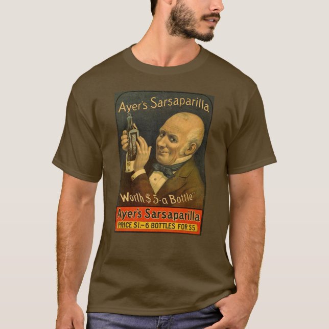 Ayer's Sarsaparilla M's brown T-Shirt (Front)