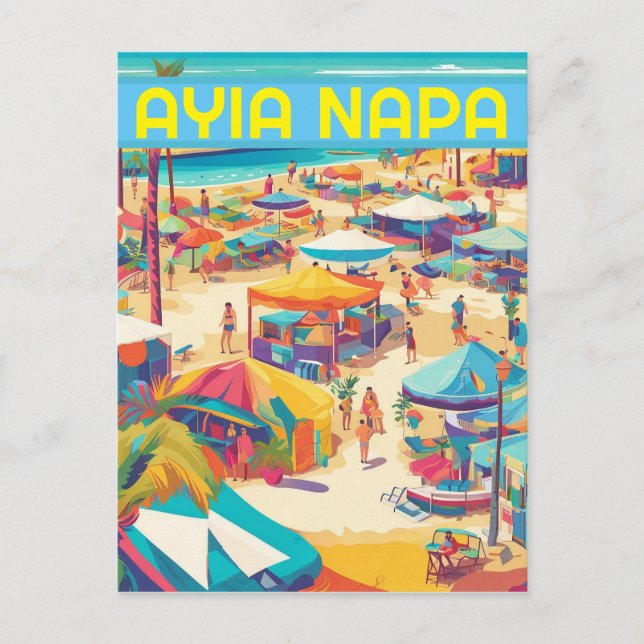 Ayia Napa  Cyprus tourist resort  Holiday Postcard (Front)