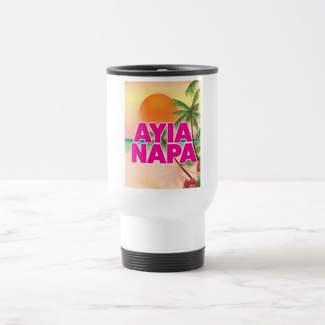 Ayia Napa Holiday poster Travel Mug (Center)