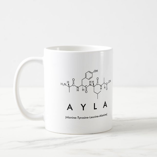 Ayla peptide name mug (Left)