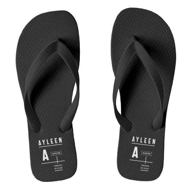 Ayleen Personalised Name Birthday Gift Flip Flops (Footbed)