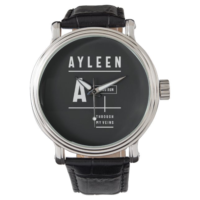 Ayleen Personalised Name Birthday Gift Watch (Front)