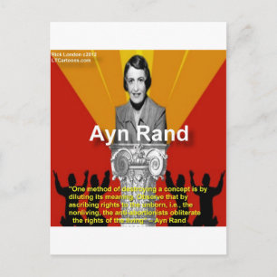 Ayn Rand & Abortion Quote Gifts & Tees Postcard