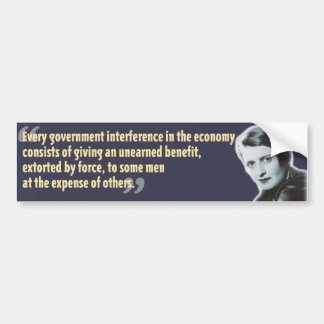 Ayn Rand bumpersticker Bumper Sticker