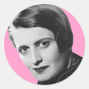 ayn-rand classic round sticker