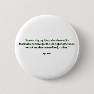 Ayn Rand Quote 6 Cm Round Badge