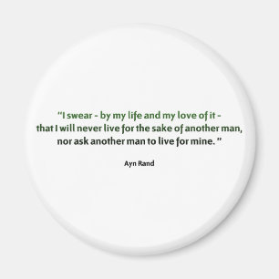 Ayn Rand Quote Magnet