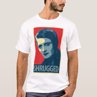Ayn Rand: Shrugged (Obama Poster Parody T-Shirt) T-Shirt