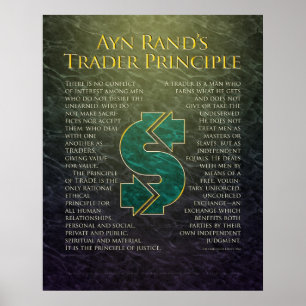 Ayn Rand's "Trader Principle" Poster