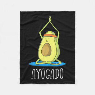 Ayogado Avocado Yoga Lover Fleece Blanket