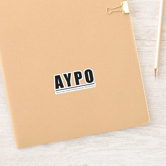 AYPO Black Logo Sticker (Notebook)