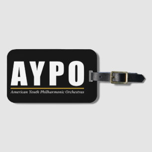 AYPO Luggage Tag Black & White Logo