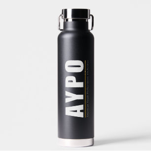 AYPO Water Bottle Black with White Logo