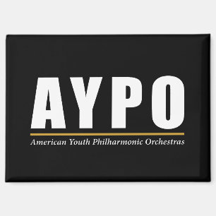 AYPO White Logo Magnet