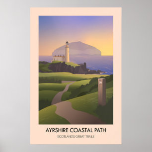 Ayrshire Coastal Path Scotlands Great Trails Poster