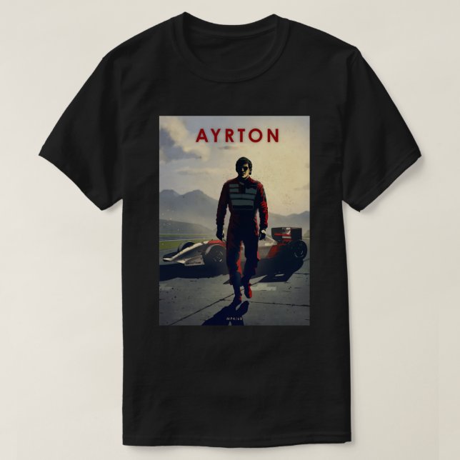 Ayrton Senna Maclaren MP4 68   Legends T-Shirt (Design Front)