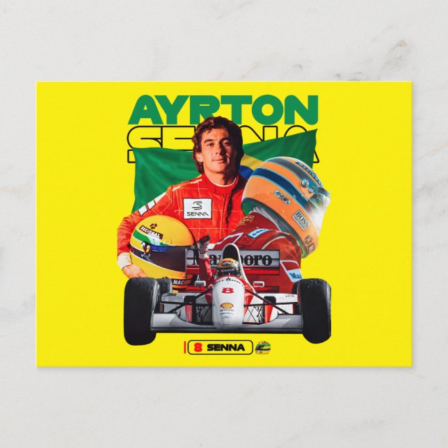 Ayrton Senna Postcard (Front)