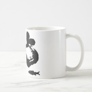 AYU-FISHING CALLIGRAPHY-CUTTING PICTURE-FISHING COFFEE MUG