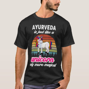 Ayurveda Therapist Unicorn Vintage Sunset T-Shirt