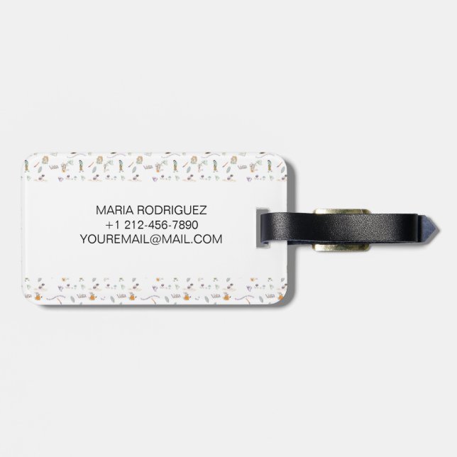 Ayurveda Vata Dosha luggage tag (Back Horizontal)