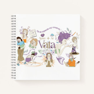 Ayurveda Vata Dosha Notebook with orange back