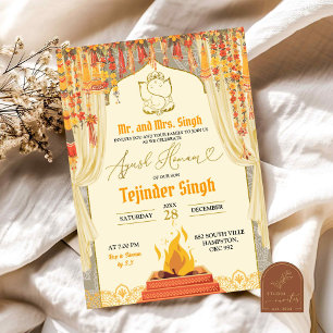 Ayush Homam Indian Baby Cradle Ceremony Invitation