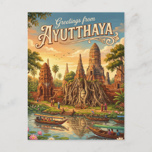 Ayutthaya Historical Park Thailand Postcard
