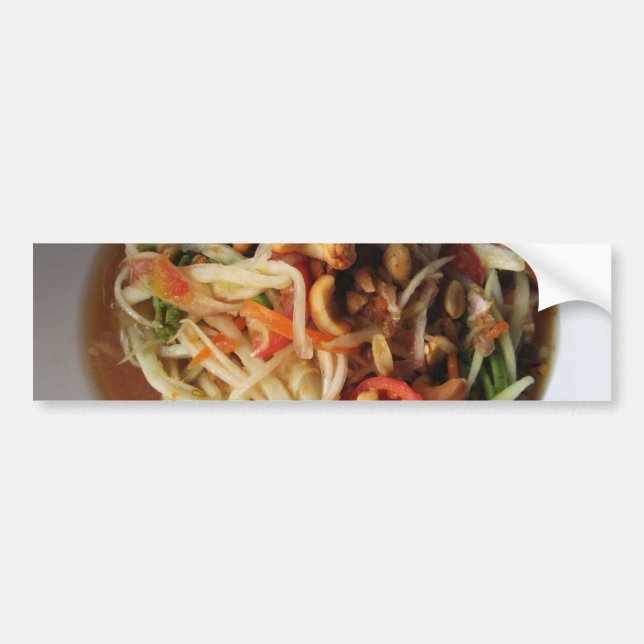 Ayutthaya Spicy Papaya Salad [Som Tam] with Cashew Bumper Sticker (Front)
