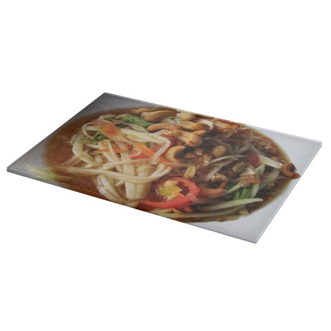 Ayutthaya Spicy Papaya Salad [Som Tam] with Cashew Cutting Board (Corner)