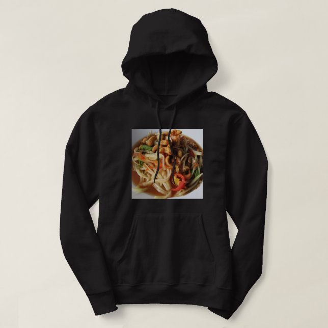 Ayutthaya Spicy Papaya Salad [Som Tam] with Cashew Hoodie (Design Front)