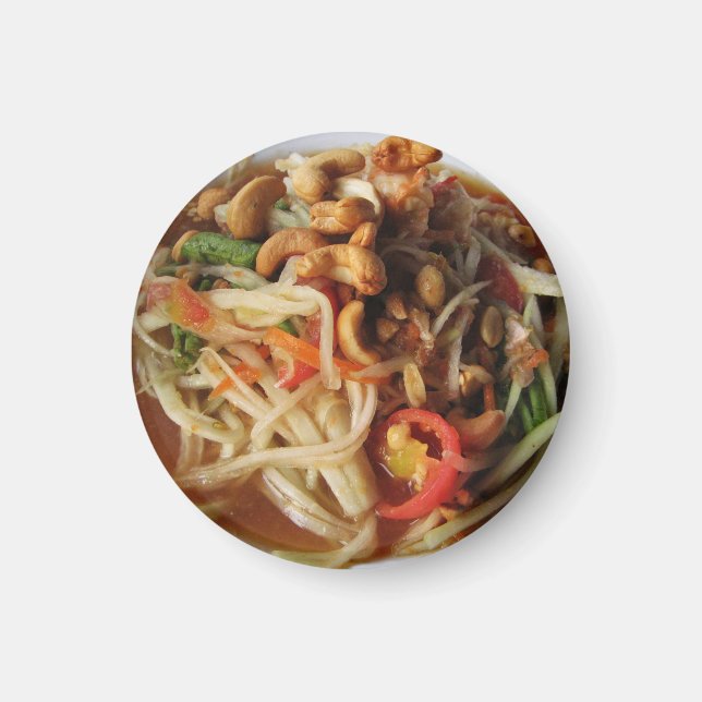 Ayutthaya Spicy Papaya Salad [Som Tam] with Cashew Magnet (Front)