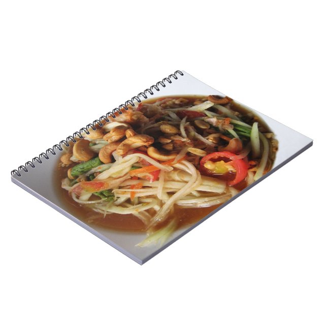 Ayutthaya Spicy Papaya Salad [Som Tam] with Cashew Notebook (Left Side)